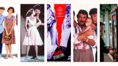 L-R: Sixteen Candles; Dirty Dancing; Fatal Attraction; Three Men and a Baby; Big