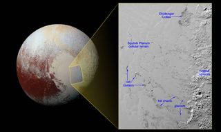 Pluto's floating hills
