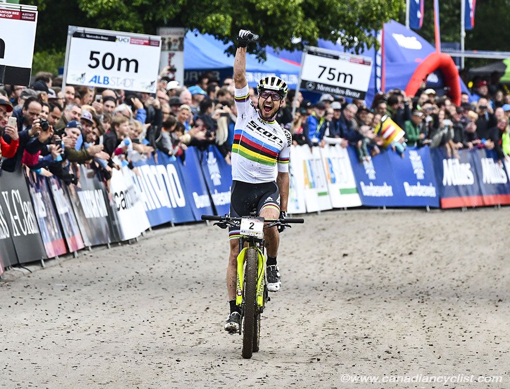 Nino Schurter (Scott-SRAM MTB Racing) celebrates his win