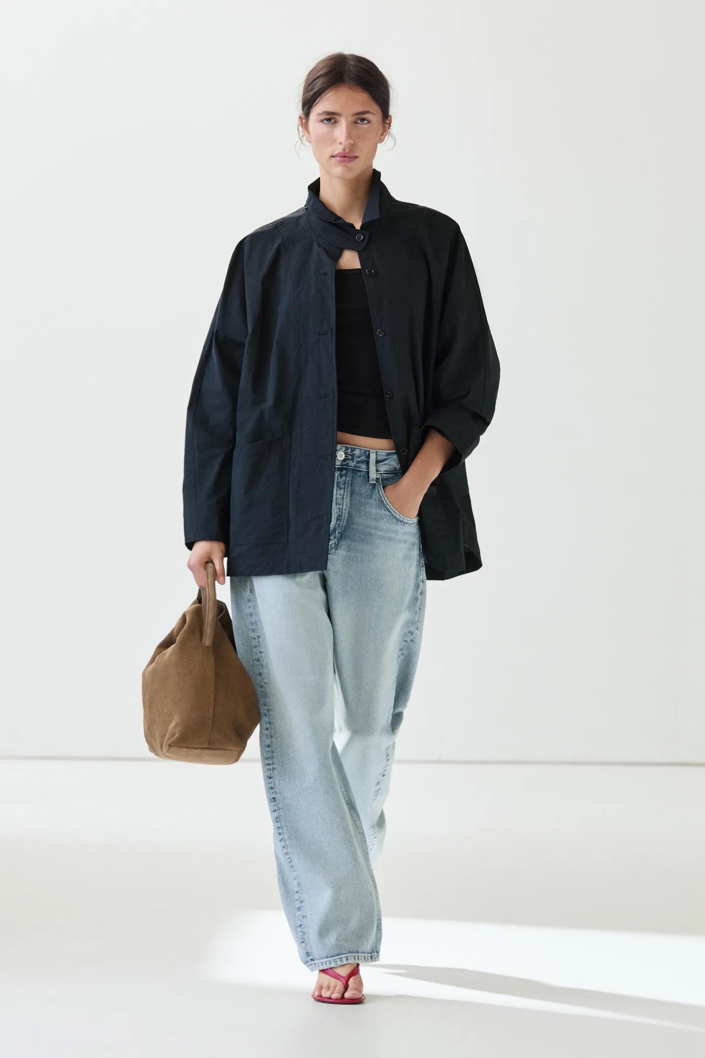 Massimo Dutti, Jacket With Buttoned Collar Strap