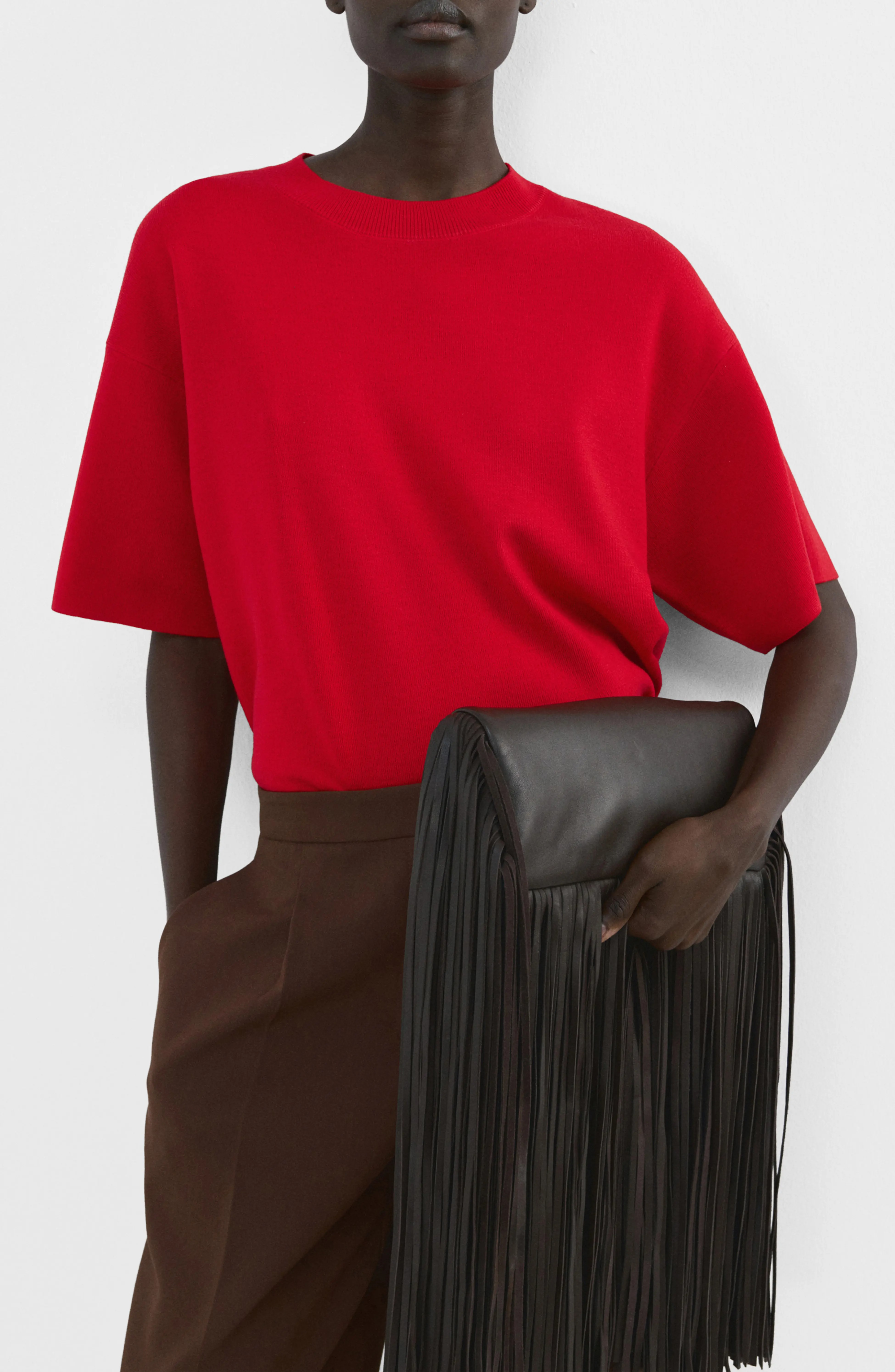 MANGO, Oversize Short Sleeve Sweater