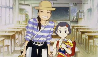 Only Yesterday Taeko in a classroom with a little girl