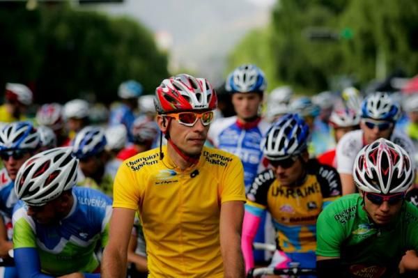 Radoslav Rogina (Loborika) awaits the start of the stage.