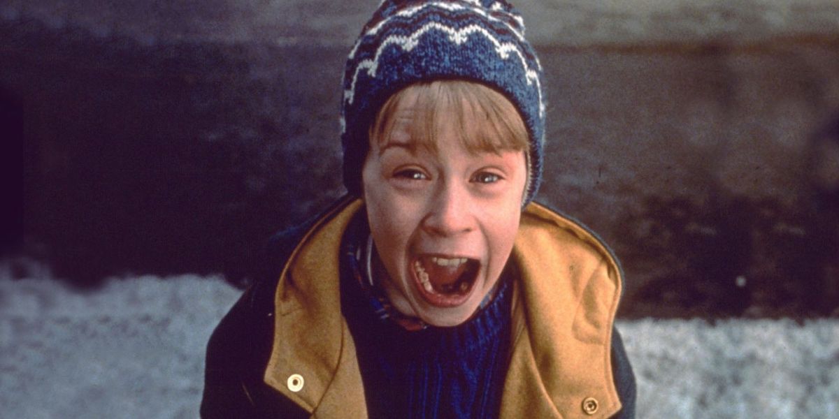 Macaulay Culkin in Home Alone, scream face