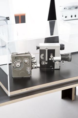 Dieter Rams at ADI Design Museum: cameras in display case