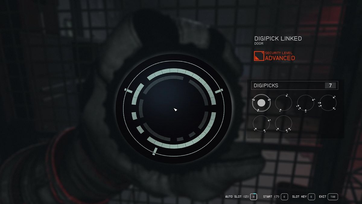 Starfield advanced lockpicking screen