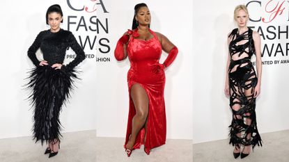 celebrities arrive on the red carpet at the 2024 CFDA Awards