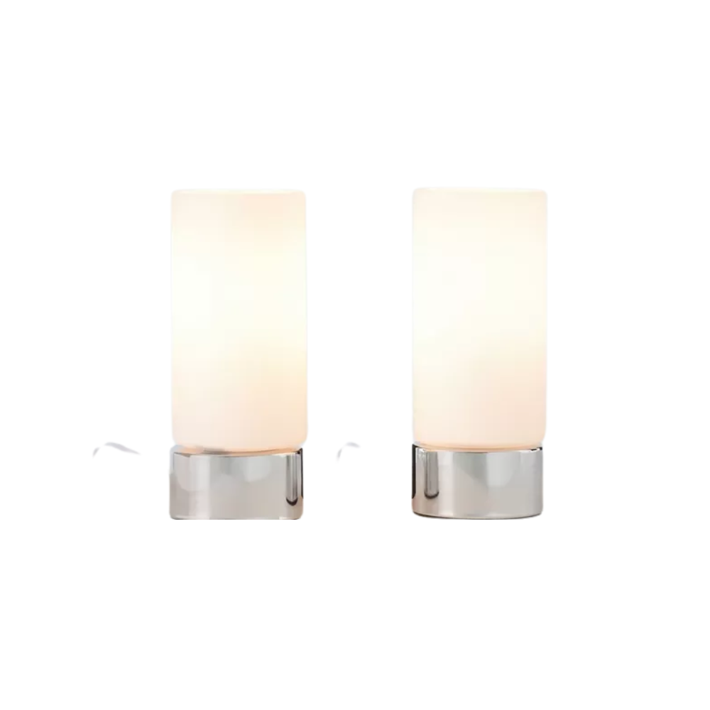 Two lights with silver base