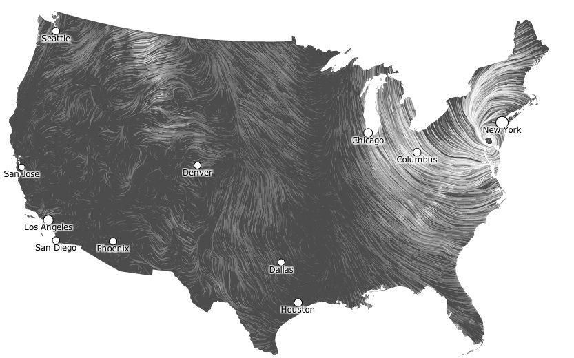 Sandy wind map