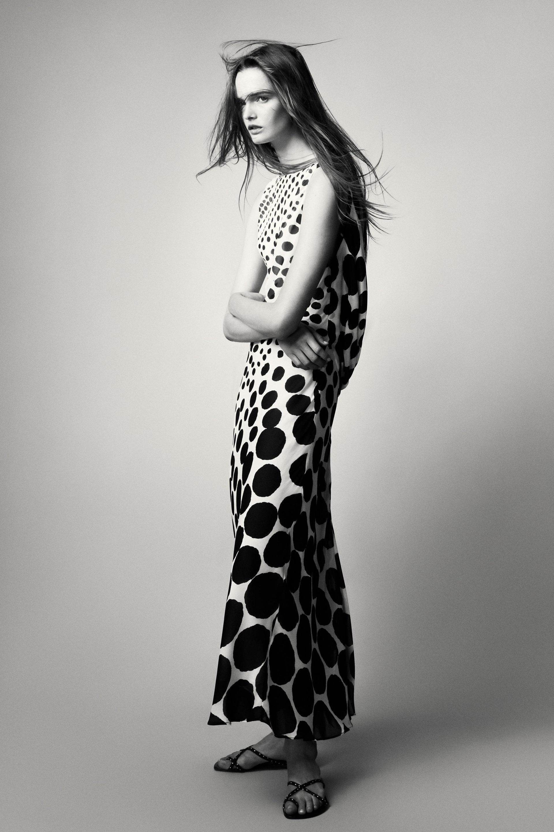 Polka Dot Maxi Dress Zw Collection