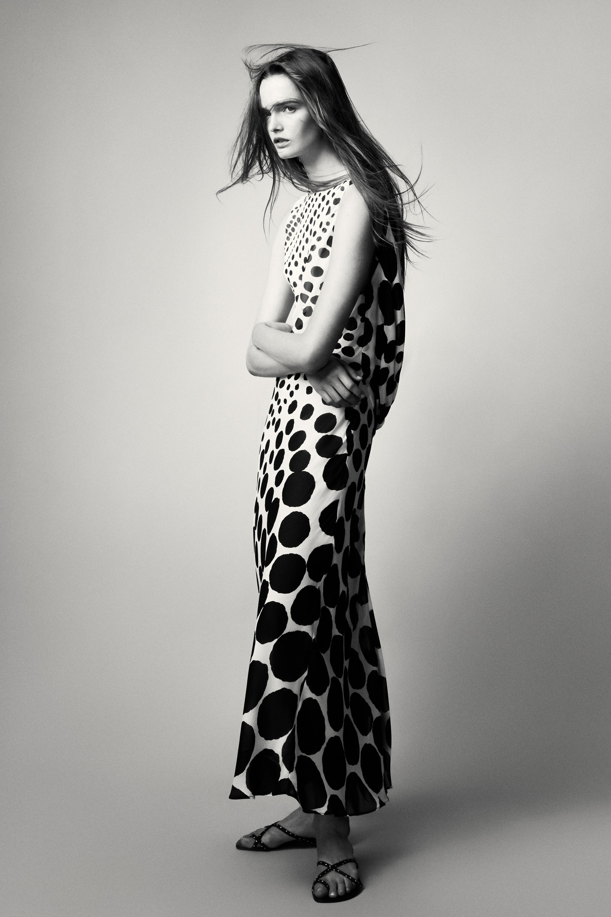 Polka Dot Maxi Dress Zw Collection
