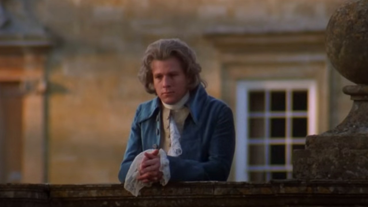 Ryan O&#039;Neal standing meditatively in Barry Lyndon