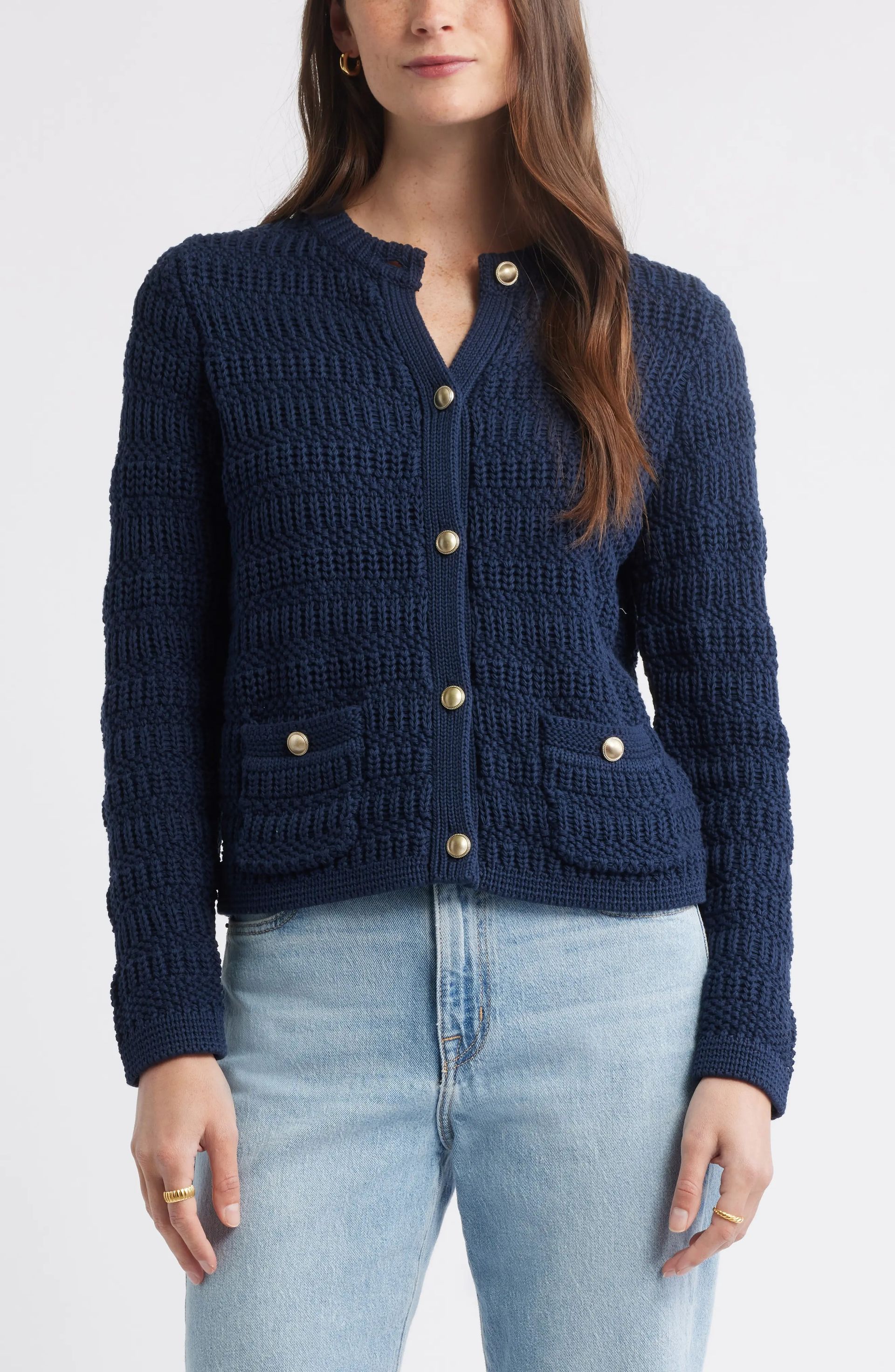 Caslon<sup>®</sup>, Textured Sweater Jacket