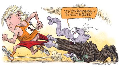 Political Cartoon U.S. Trump Decision 2016