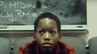 A distressed young man in the documentary for The Central Park Five