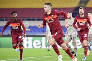 Luciano Rossi/AS Roma/ LaPresse 11/03/2021 Rome (Italy) Sport Soccer AS Roma - Shakhtar Donetsk Uefa Europa League 2020 2021 Olimpico Stadium of Rome In the pic: Gianluca Mancini