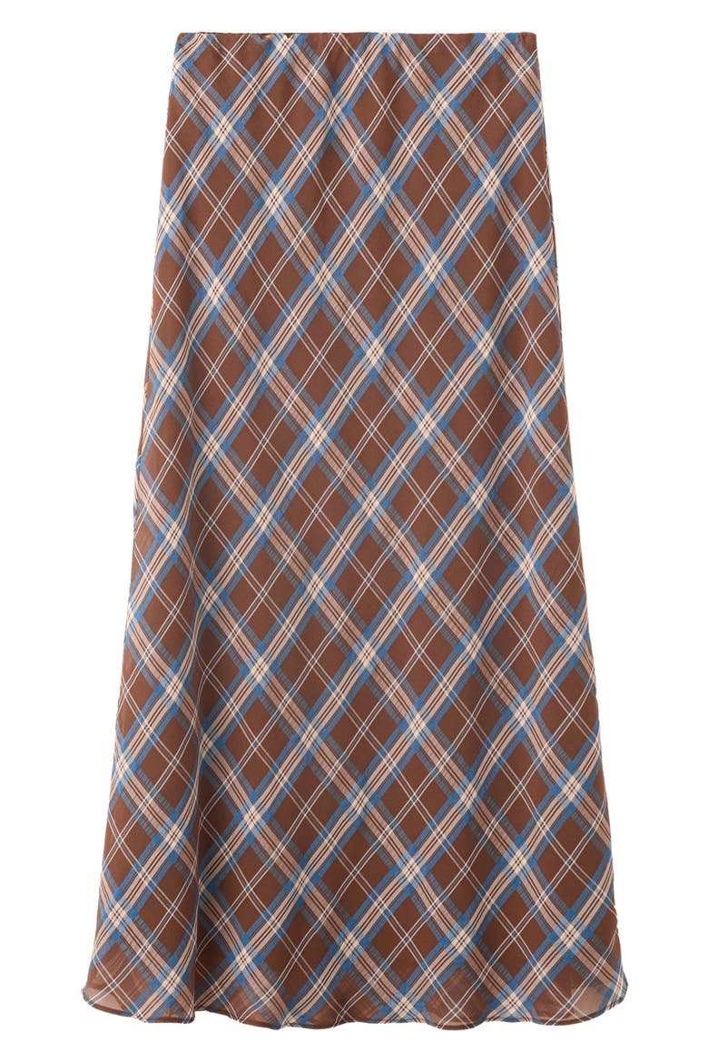 Check Midi Skirt