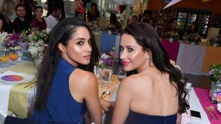 toronto, on may 31 actress meghan markle and jessica mulroney attend the instagram dinner held at the mars discovery district on may 31, 2016 in toronto, canada photo by george pimentelwireimage