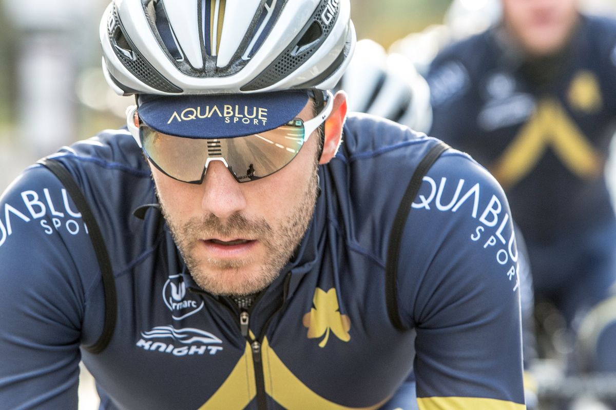 Larry Warbasse training with Aqua Blue Sport