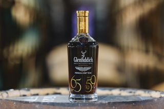 Courtesy Glenfiddich x Aston Martin Formula One Team collaboration: car at distillery