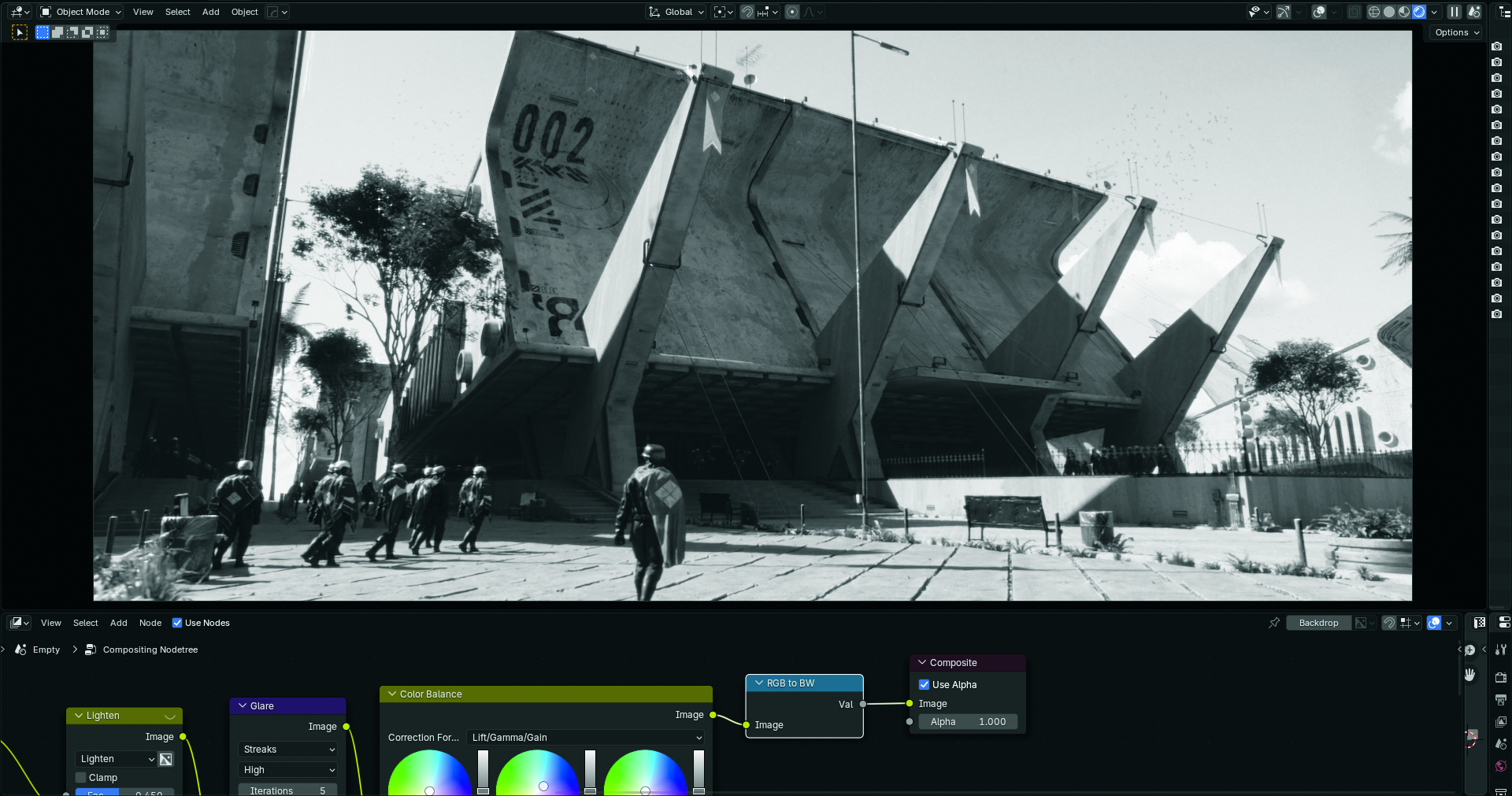 Video game concept art made in Blender