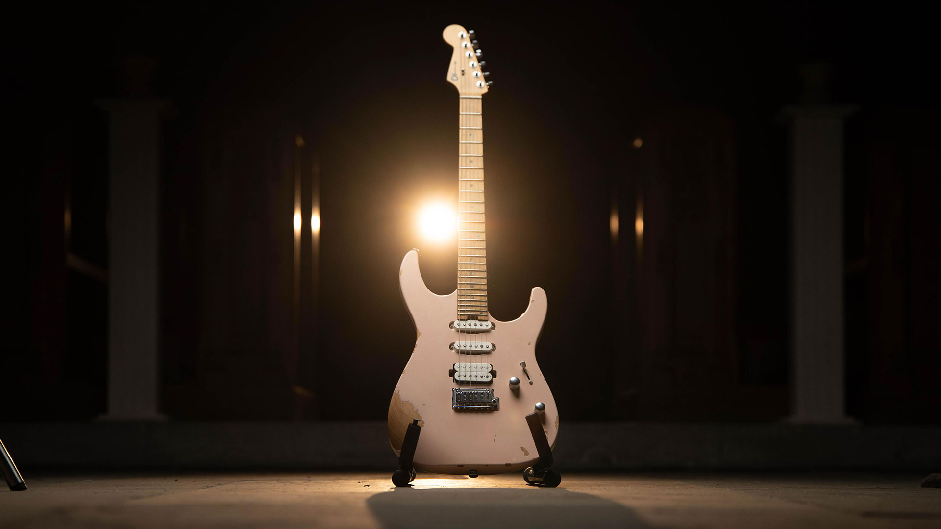 Rick Graham Charvel Signature Pro-Mod DK24 2PT guitar under a spotlight