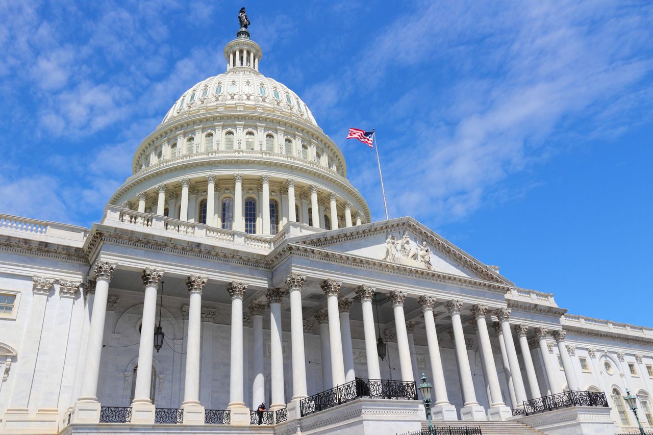 Washington DC, capital city of the United States. National Capitol building.