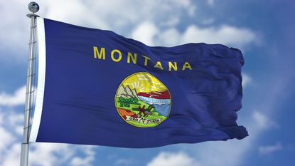 Montana state flag for Montana state tax guide