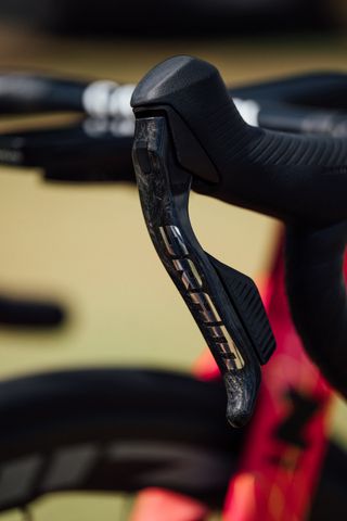 An SRAM Red AXS brake lever