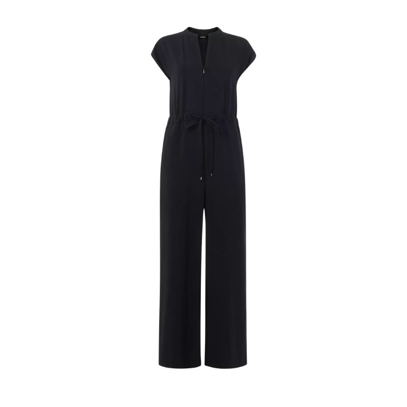 A cut out of a black short sleeve jumpsuit from Whistles