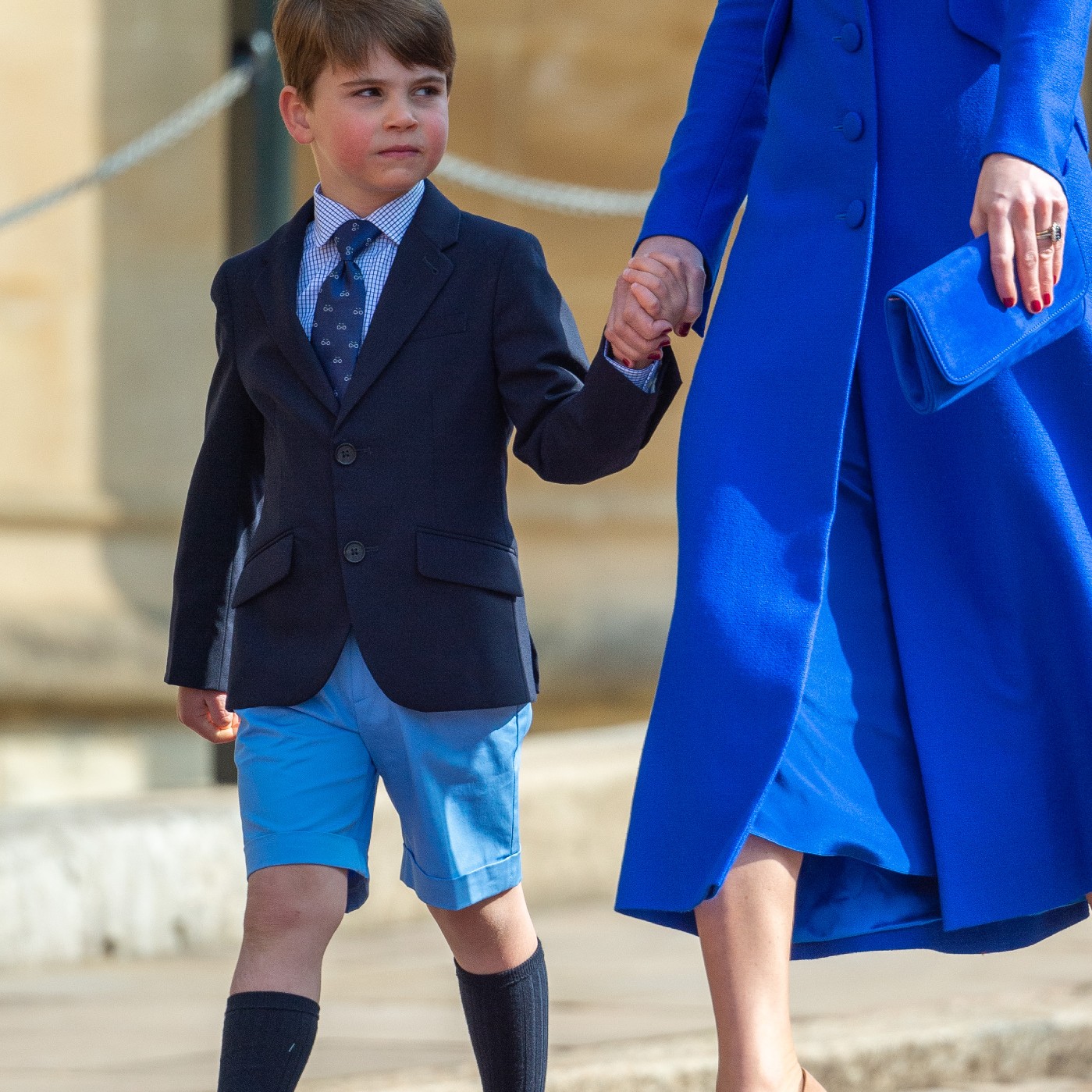 Princess Charlotte Rachel Riley Navy Blue Mini Floral Frill Easter Dress