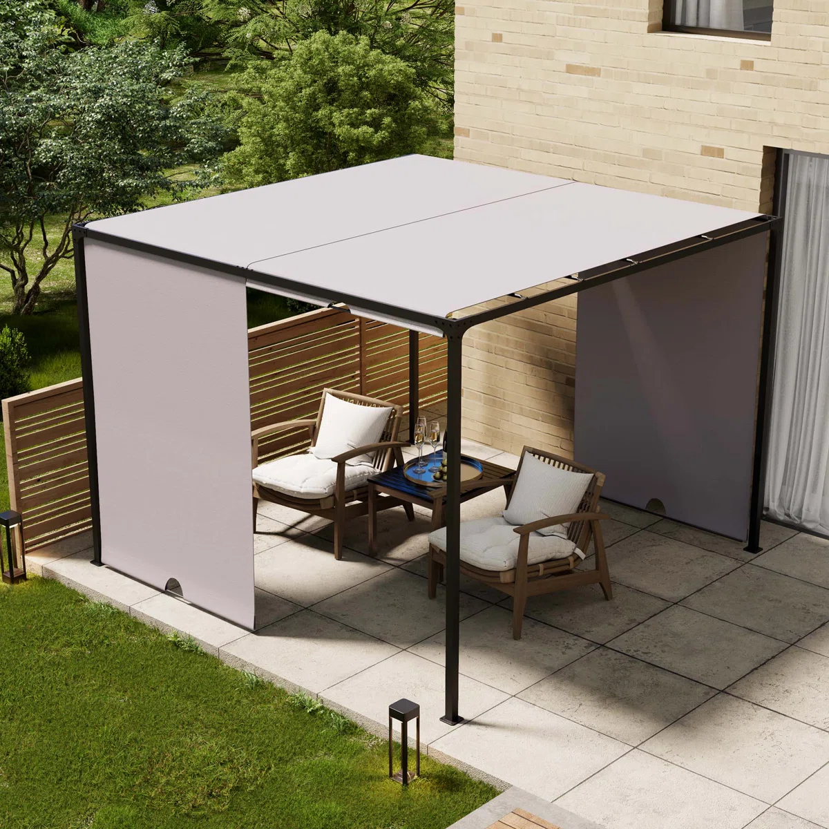 VonHaus, Dual Roof Sliding Pergola