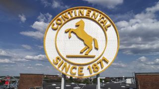 The Continental logo on a building's roof