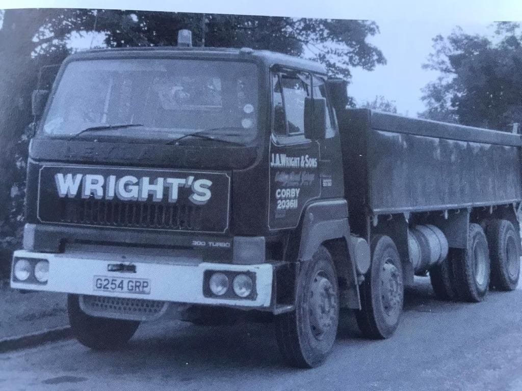 Haulage lorry with the word Wright's on the front
