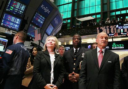 Hillary Clinton at the New York Stock Exchange