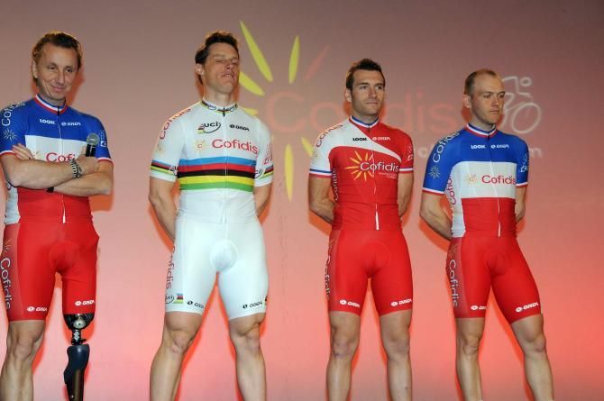 Cofidis' Paralympic athletes: Laurent Thirionet, Kris Bosmans, Damien Severi and Johan Ballatore