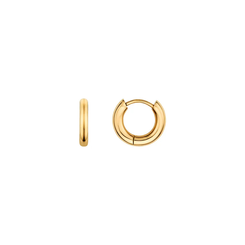 mini chunky gold hoop earrings, Abbott Lyon
