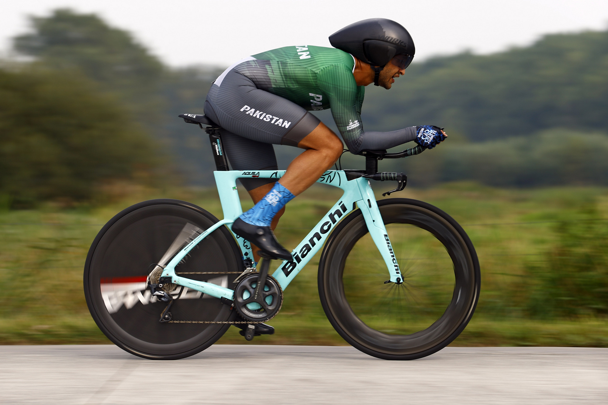2021 UCI Road World Championships Flanders Men Elite Time Trial - Knokke - Heist Bruges 43,3 km - 19/09/2021 - All Jawaid (PAK) - photo Luca Bettini/BettiniPhoto©2021