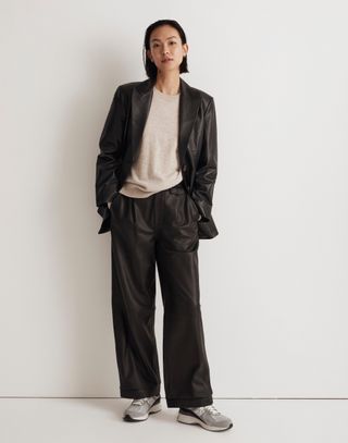 The Bedford Oversized Blazer in Leather