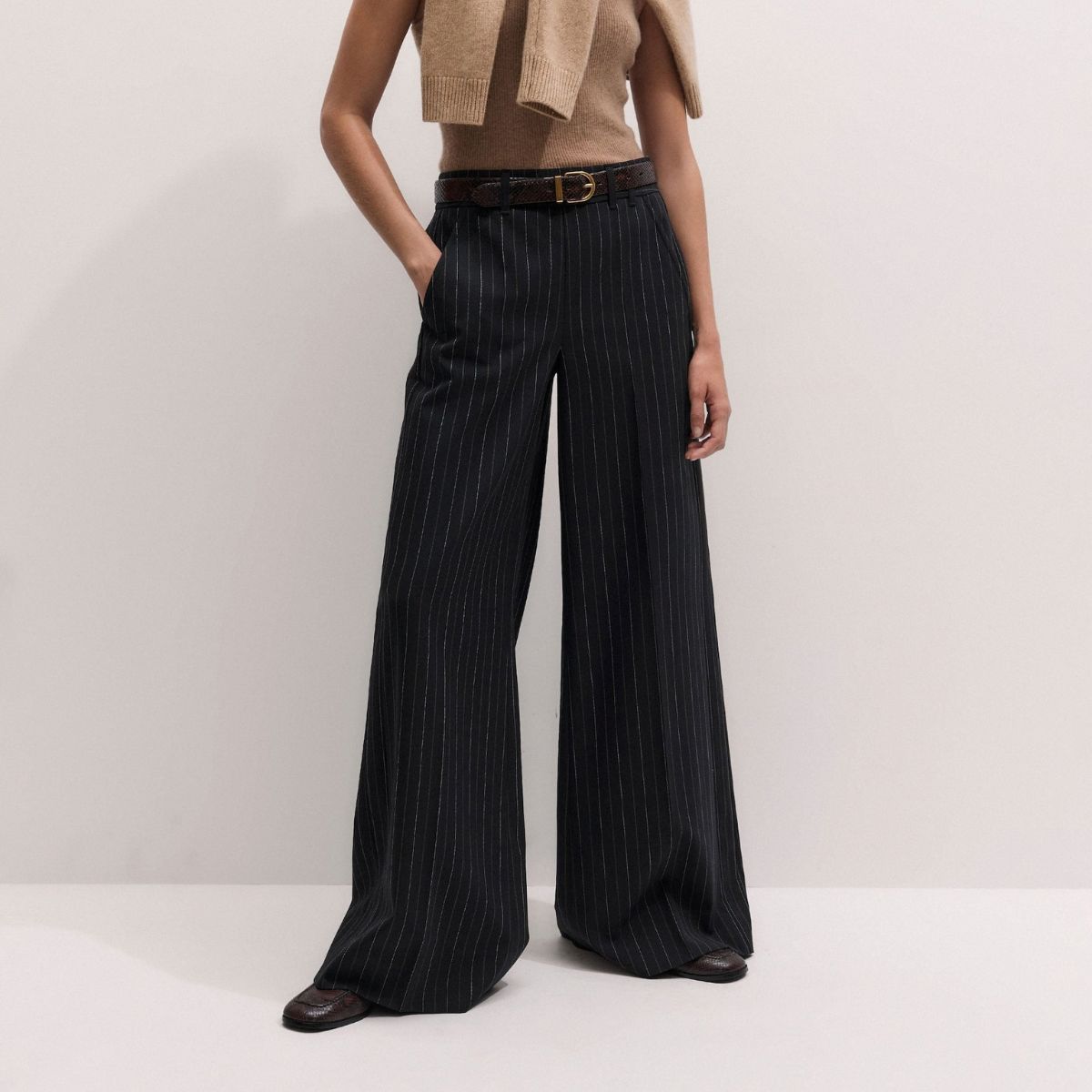 me+em pinstripe trousers