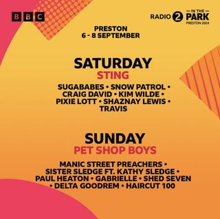 Radio 2 festival in Preston poster