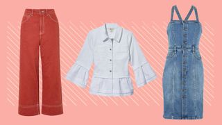 Denim, Clothing, Jeans, Pattern, Textile, One-piece garment, Pattern, Pocket, Fashion design, Dress,