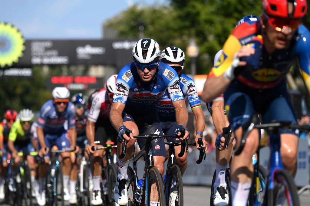 QUEBEC CITY QUEBEC SEPTEMBER 13 Luke Lamperti of The United States and Team Soudal QuickStep competes during the 13th Grand Prix Cycliste de Quebec 2024 a 2016km one day race from Quebec City to Quebec City UCIWT on September 13 2024 in Quebec City Quebec Photo by Alex BroadwayGetty Images