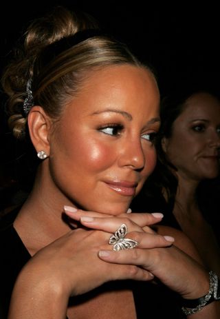 Mariah Carey attends the Weinstein Co. Golden Globe after party held at Trader Vic's on January 16, 2006.