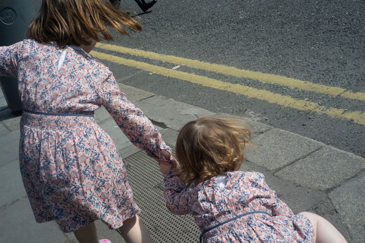 Two girls on streets