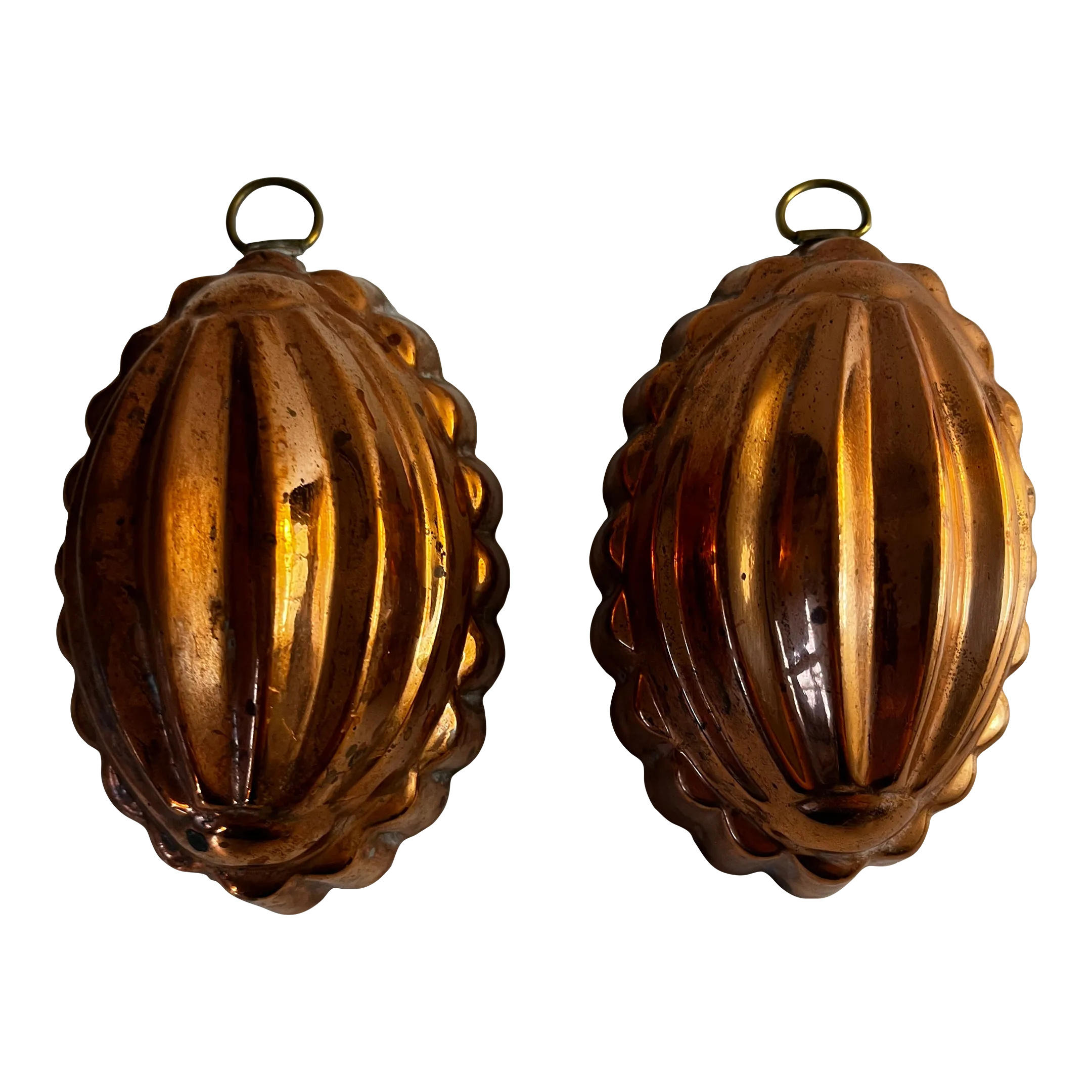 Vintage Miniature Copper Molds Set of 2