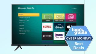 hisense 32 inch roku smart tv with cyver monday deal