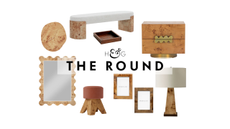 an assortment of burl wood decor