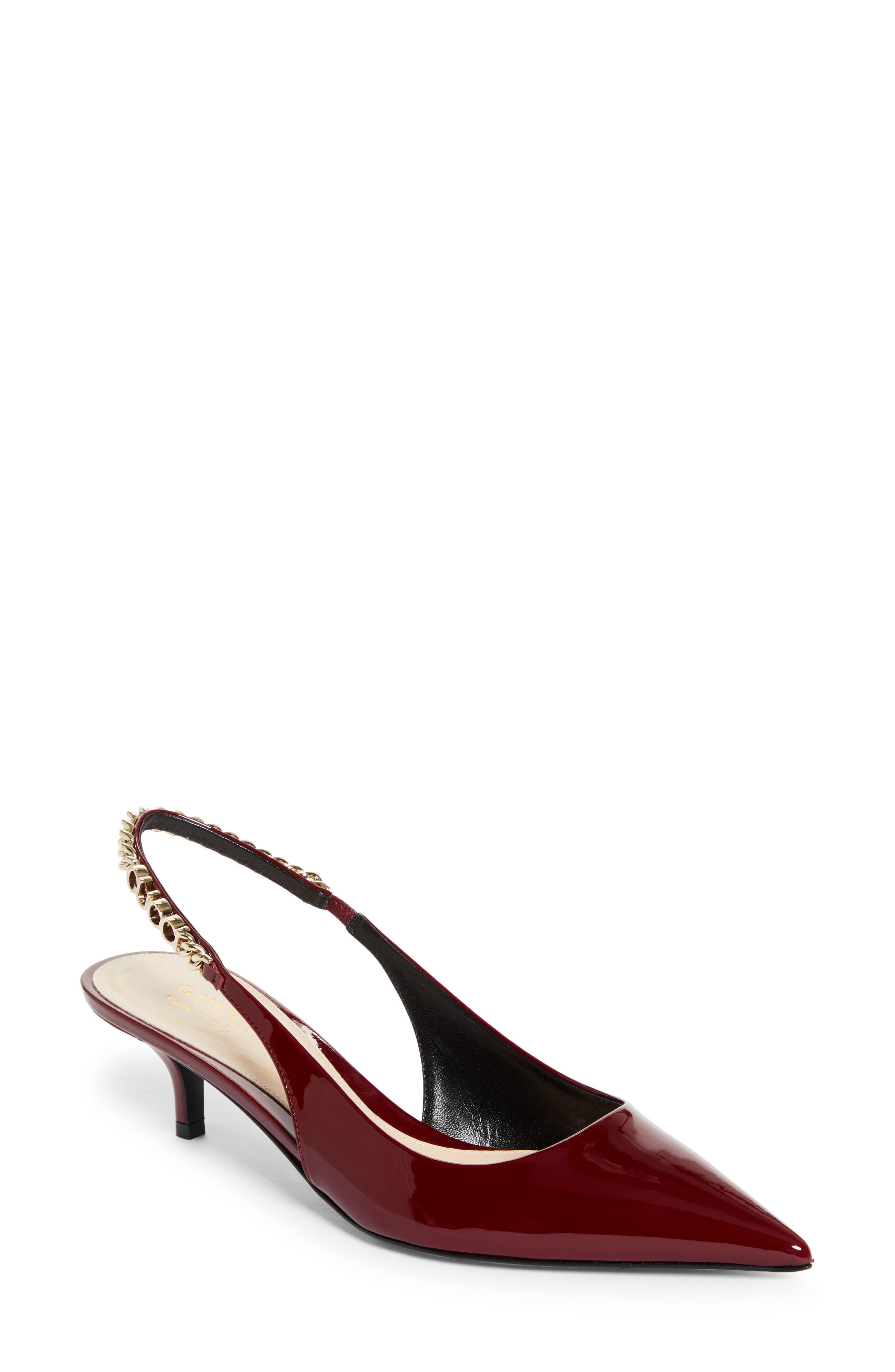 Gucci, Signoria Pointed Toe Slingback Pumps