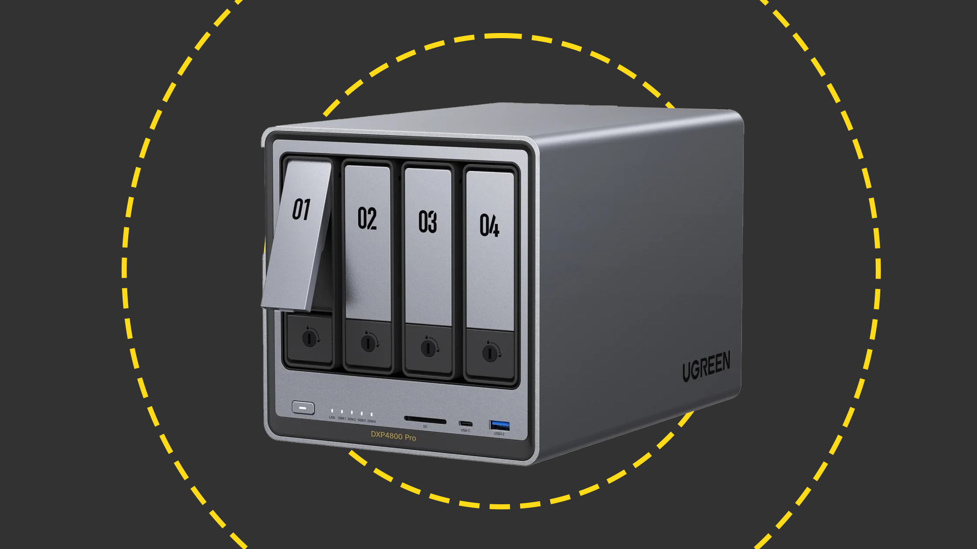 The Ugreen NASync DXP4800 Pro on the ITPro background